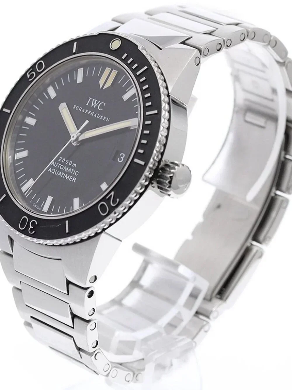 IWC SCHAFFHAUSEN GST aqua timer IW353602 Date black Dial Automatic Men's_961643
